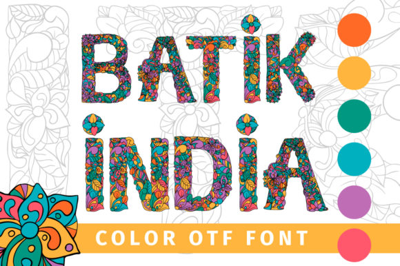 Batik India: A Vibrant Color Font for Creative Design