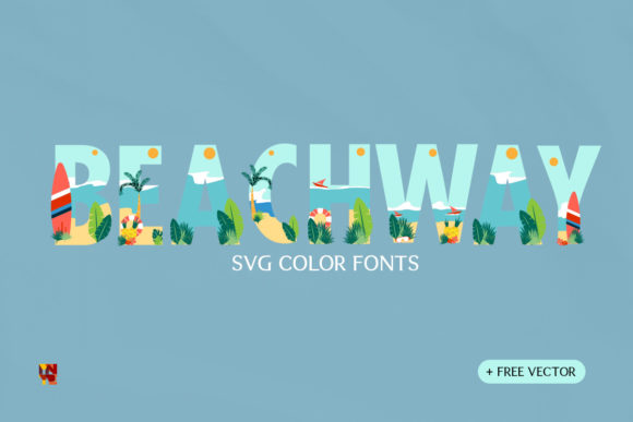 Beachway: A Color Font for Vibrant Design
