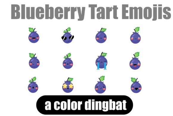 Blueberry Tart Emojis: A Dingbat Font for Creative Projects