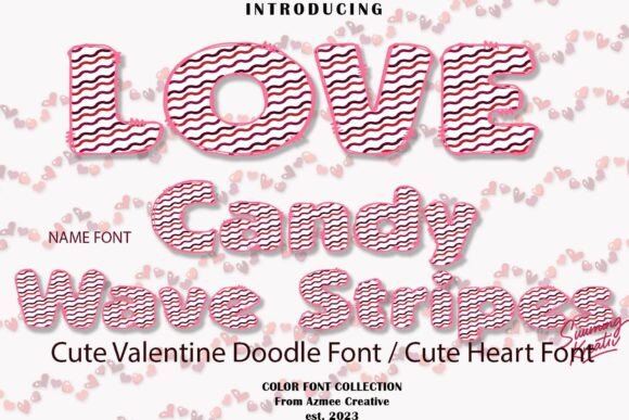 Candy Wave Stripes: A Sweet Typography Choice