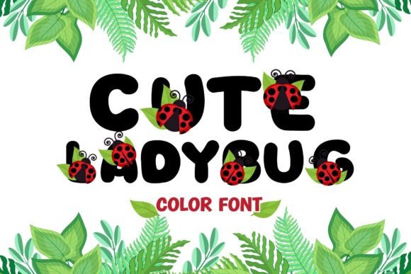 Cute Ladybug: A Vibrant Color Font for Modern Design
