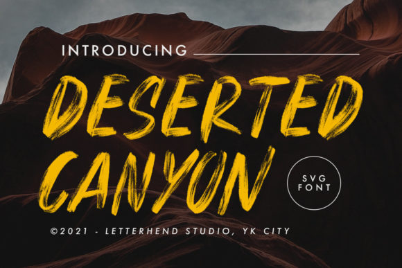 Deserted Canyon: A Bold Textured SVG Color Font