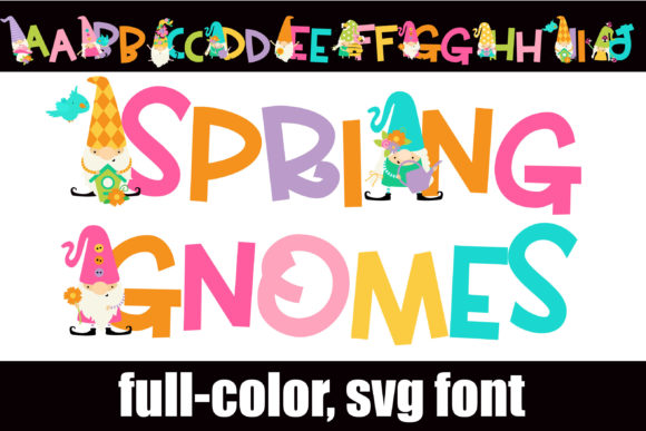 Enchant Your Designs with Spring Gnomes Typography