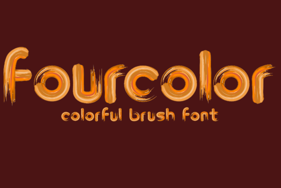 Fourcolor: Vibrant Brush Typography for Modern Design