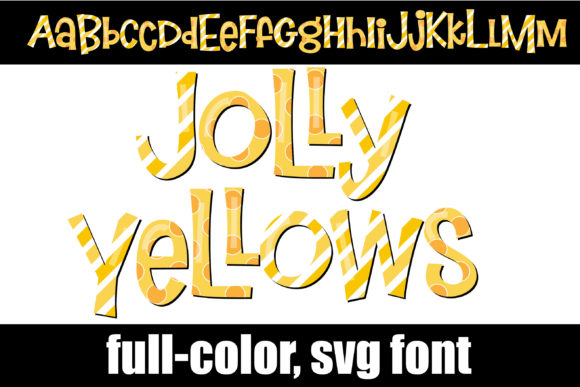 Jolly Yellows: A Whimsical Color Font for Modern Design