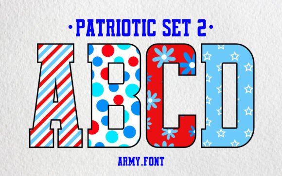 Patriotic Set 2: A Distinctive Font for Modern Branding