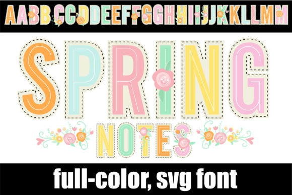 Spring Notes: A Vibrant Color Font for Modern Design