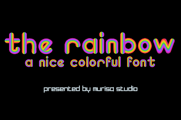The Rainbow: A Retro Color Font for Vibrant Design