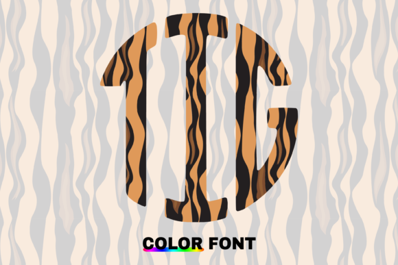 Tiger Circle: A Playful Monogram Font for Creative Design