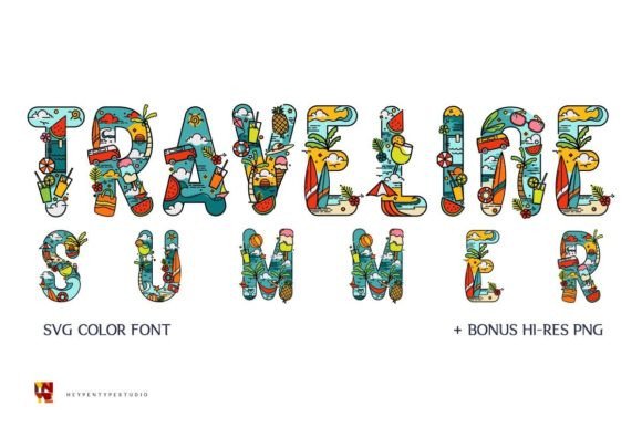 Traveline Summer: A Playful Font for Vibrant Designs