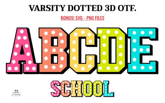Unleash Dynamic Energy with Varsity Dotted 3D Typography