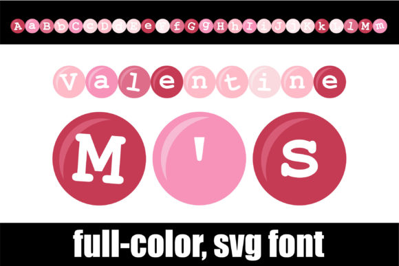Valentine M's: A Whimsical Color Font for Modern Design