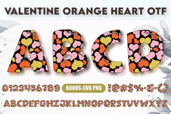 Valentine Orange Heart: A Fresh Take on Romantic Typography